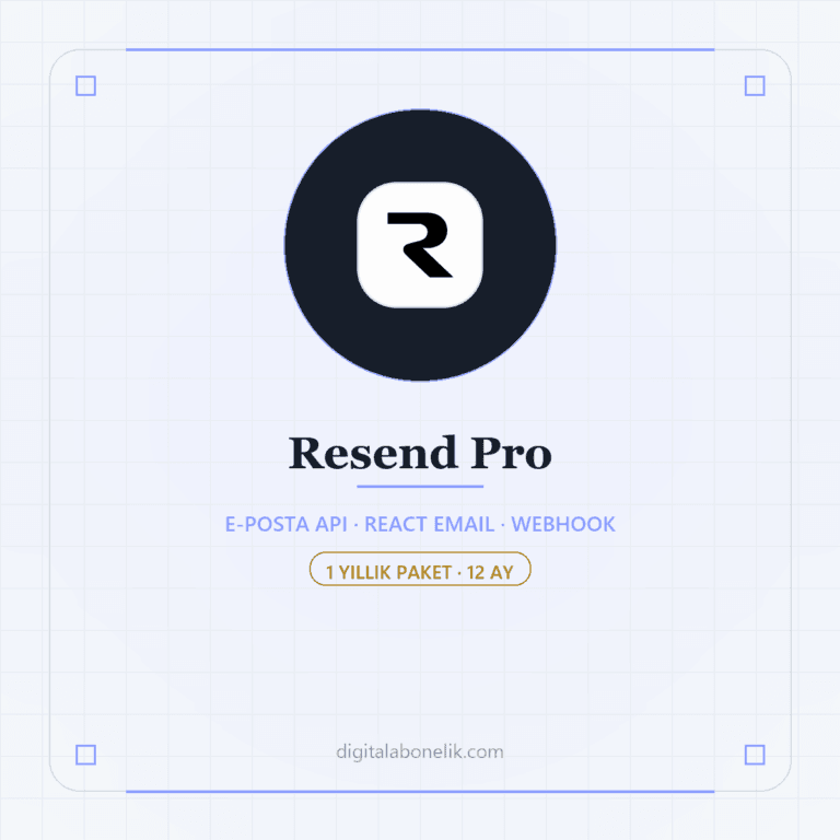 Resend Pro 12 Aylık - DigitalAbonelik