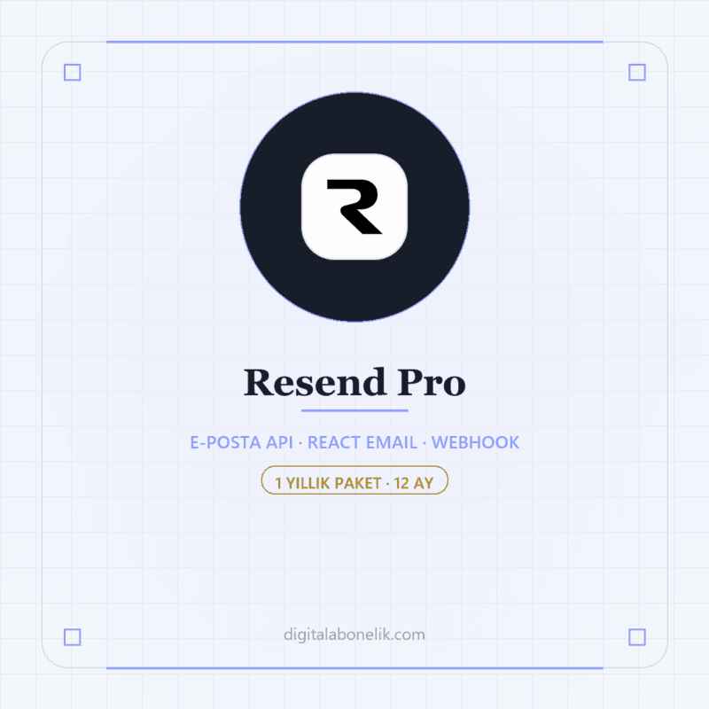 Resend Pro 12 Aylık - DigitalAbonelik