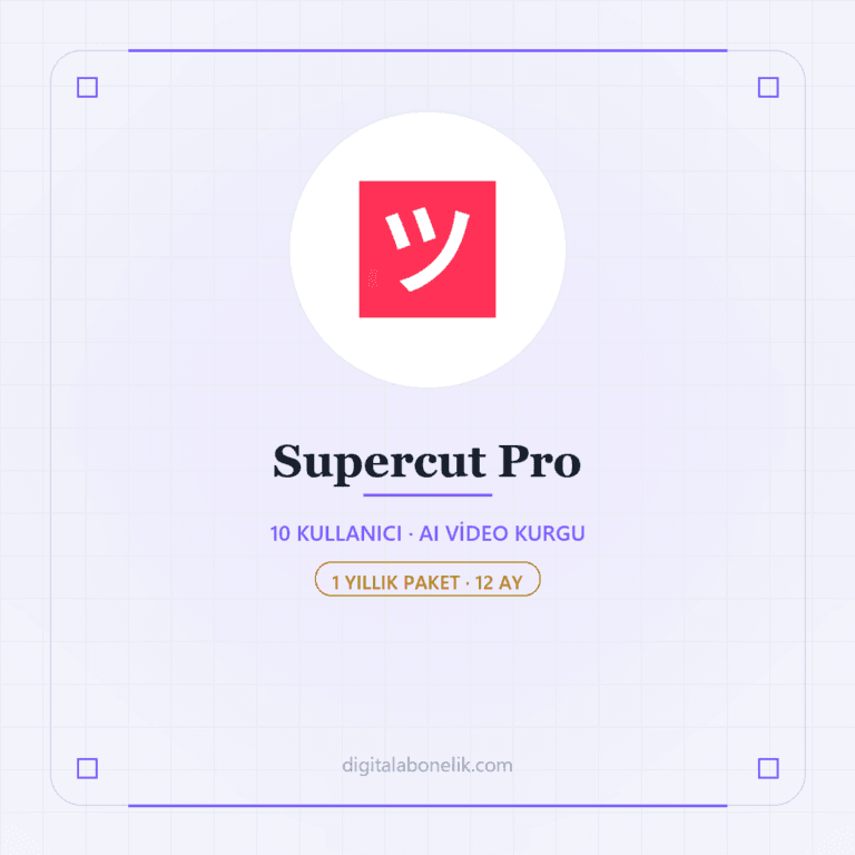 Supercut Pro 12 Aylık - DigitalAbonelik