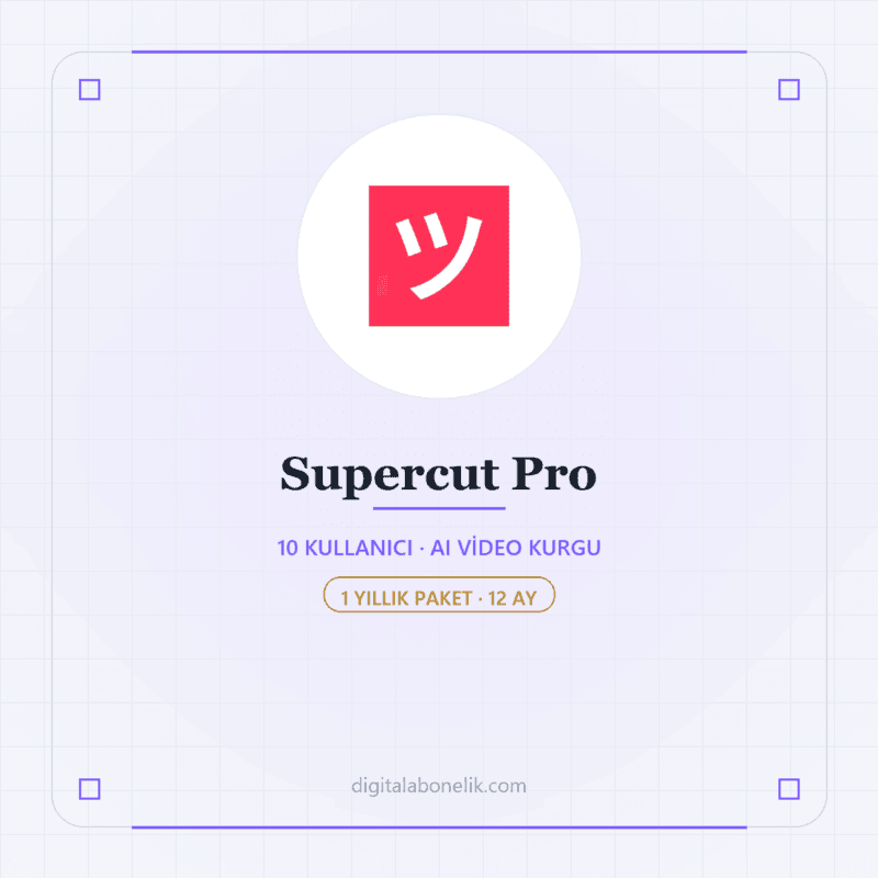 Supercut Pro 12 Aylık - DigitalAbonelik