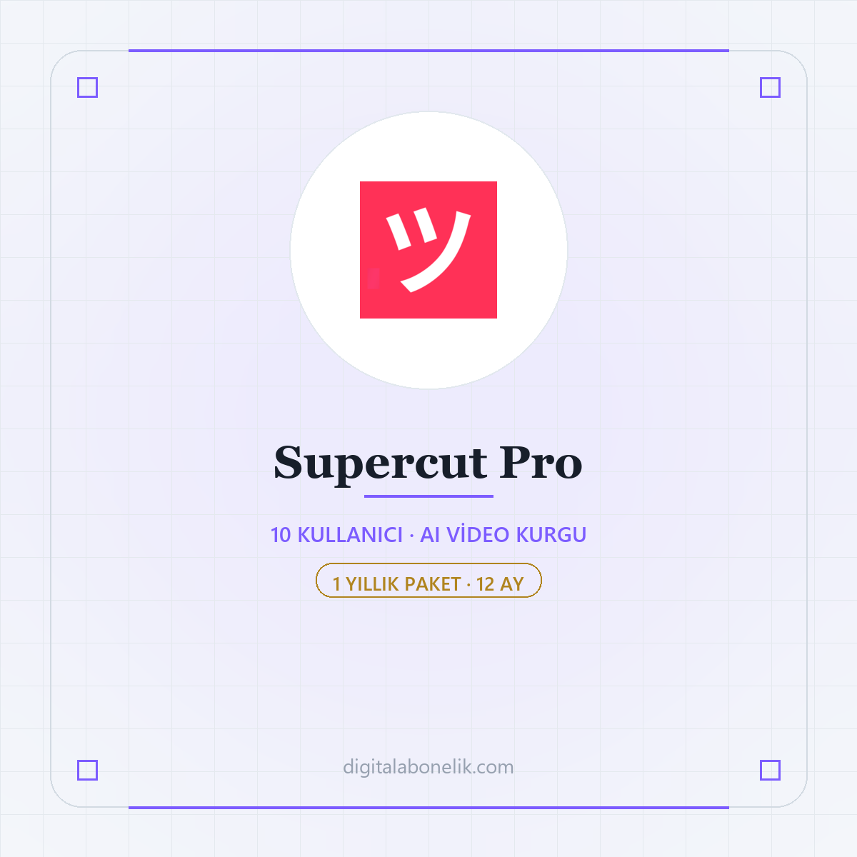 Supercut Pro 12 Aylık Supercut Pro 12 Aylık - DigitalAbonelik