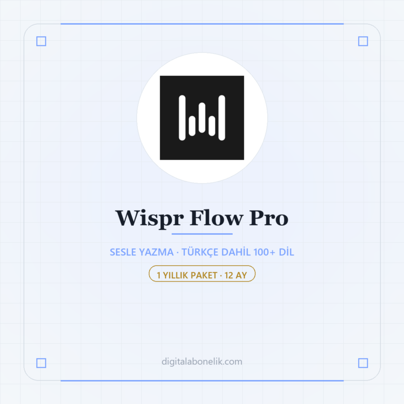 Wispr Flow Pro 12 Aylık - DigitalAbonelik