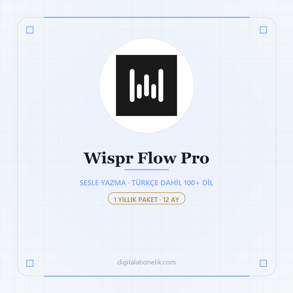 Wispr Flow Pro 12 Aylık Wispr Flow Pro 12 Aylık - DigitalAbonelik